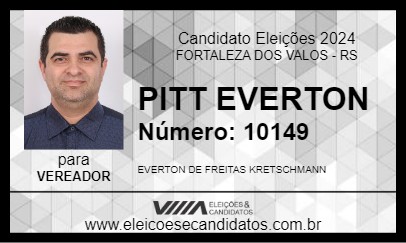 Candidato PITT EVERTON 2024 - FORTALEZA DOS VALOS - Eleições