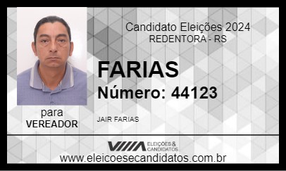 Candidato FARIAS 2024 - REDENTORA - Eleições