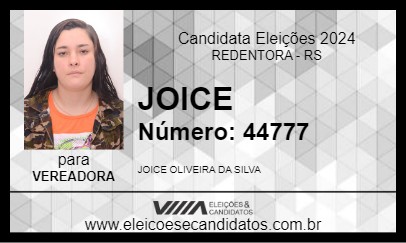 Candidato JOICE 2024 - REDENTORA - Eleições