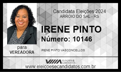 Candidato IRENE PINTO 2024 - ARROIO DO SAL - Eleições