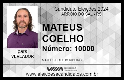 Candidato MATEUS COELHO 2024 - ARROIO DO SAL - Eleições