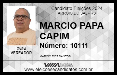 Candidato MARCIO PAPA CAPIM 2024 - ARROIO DO SAL - Eleições