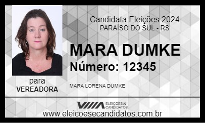 Candidato MARA DUMKE 2024 - PARAÍSO DO SUL - Eleições