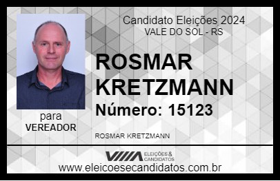 Candidato ROSMAR KRETZMANN 2024 - VALE DO SOL - Eleições