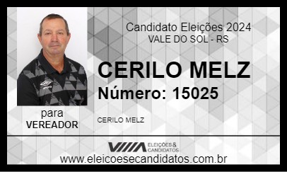 Candidato CERILO MELZ 2024 - VALE DO SOL - Eleições