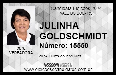 Candidato JULINHA GOLDSCHMIDT 2024 - VALE DO SOL - Eleições