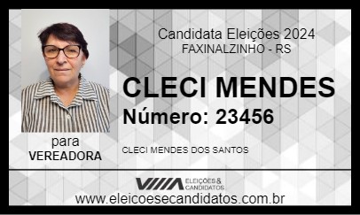 Candidato CLECI MENDES 2024 - FAXINALZINHO - Eleições