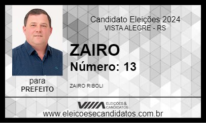 Candidato ZAIRO 2024 - VISTA ALEGRE - Eleições