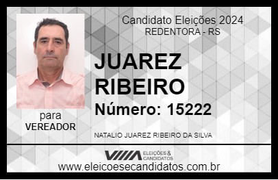 Candidato JUAREZ RIBEIRO 2024 - REDENTORA - Eleições