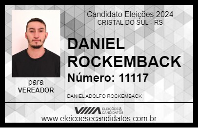 Candidato DANIEL ROCKEMBACK 2024 - CRISTAL DO SUL - Eleições