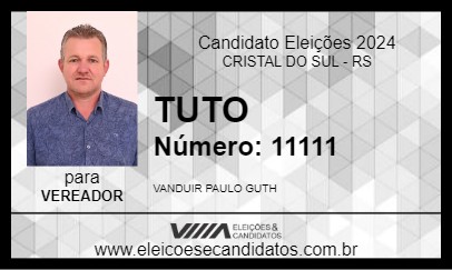 Candidato TUTO 2024 - CRISTAL DO SUL - Eleições