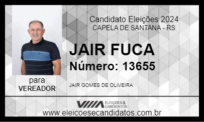 Candidato JAIR FUCA 2024 - CAPELA DE SANTANA - Eleições