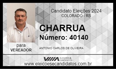 Candidato CHARRUA 2024 - COLORADO - Eleições