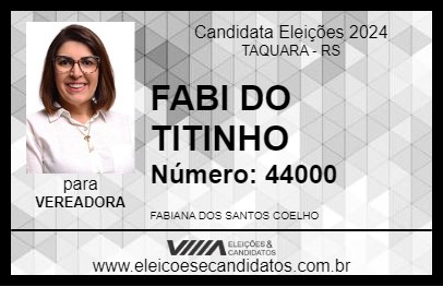 Candidato FABI DO TITINHO 2024 - TAQUARA - Eleições