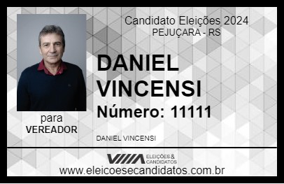 Candidato DANIEL VINCENSI       2024 - PEJUÇARA - Eleições