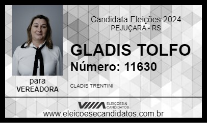 Candidato GLADIS TOLFO       2024 - PEJUÇARA - Eleições