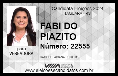 Candidato FABI DO PIAZITO 2024 - TAQUARA - Eleições