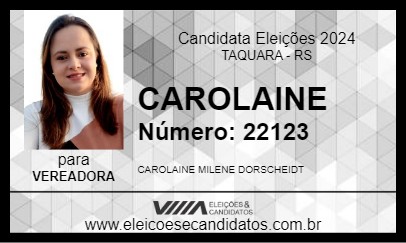 Candidato CAROLAINE 2024 - TAQUARA - Eleições