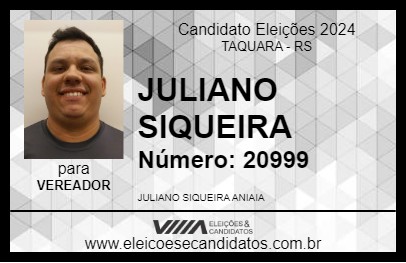 Candidato JULIANO SIQUEIRA 2024 - TAQUARA - Eleições