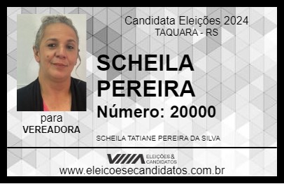 Candidato SCHEILA PEREIRA 2024 - TAQUARA - Eleições