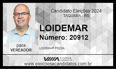 Candidato LOIDEMAR 2024 - TAQUARA - Eleições