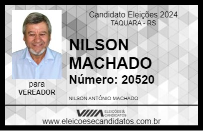 Candidato NILSON MACHADO 2024 - TAQUARA - Eleições