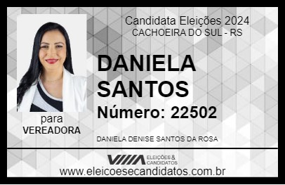 Candidato DANIELA SANTOS 2024 - CACHOEIRA DO SUL - Eleições