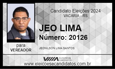 Candidato JEO LIMA 2024 - VACARIA - Eleições