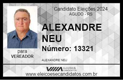 Candidato ALEXANDRE NEU 2024 - AGUDO - Eleições