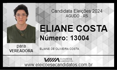 Candidato ELIANE COSTA 2024 - AGUDO - Eleições