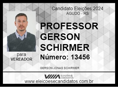 Candidato PROFESSOR GERSON SCHIRMER 2024 - AGUDO - Eleições