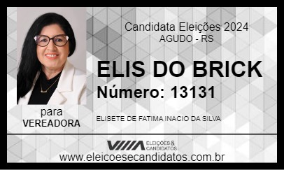 Candidato ELIS DO BRICK 2024 - AGUDO - Eleições