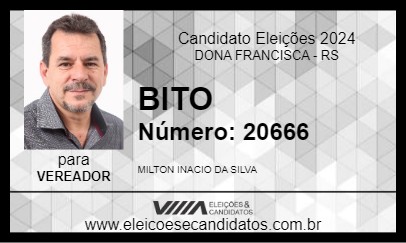 Candidato BITO 2024 - DONA FRANCISCA - Eleições