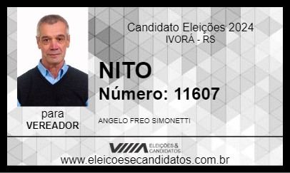 Candidato NITO 2024 - IVORÁ - Eleições