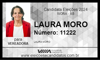 Candidato LAURA MORO 2024 - IVORÁ - Eleições