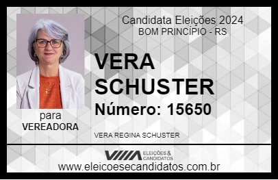 Candidato VERA SCHUSTER 2024 - BOM PRINCÍPIO - Eleições