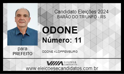 Candidato ODONE 2024 - BARÃO DO TRIUNFO - Eleições