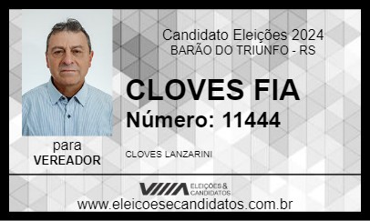 Candidato CLOVES FIA 2024 - BARÃO DO TRIUNFO - Eleições