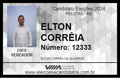 Candidato ELTON CORRÊA 2024 - PELOTAS - Eleições