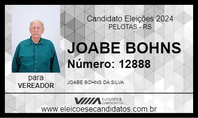 Candidato JOABE BOHNS 2024 - PELOTAS - Eleições