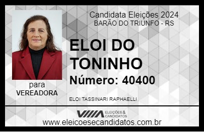 Candidato ELOI DO TONINHO 2024 - BARÃO DO TRIUNFO - Eleições