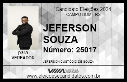 Candidato JEFERSON SOUZA 2024 - CAMPO BOM - Eleições