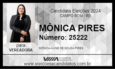 Candidato MÔNICA PIRES 2024 - CAMPO BOM - Eleições