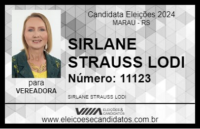 Candidato SIRLANE STRAUSS LODI 2024 - MARAU - Eleições