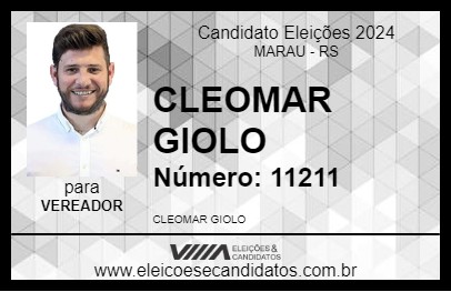 Candidato CLEOMAR GIOLO 2024 - MARAU - Eleições