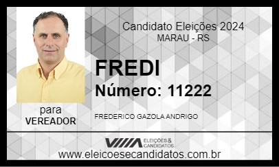 Candidato FREDI 2024 - MARAU - Eleições