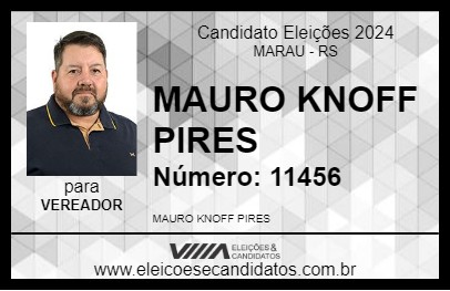 Candidato MAURO KNOFF PIRES 2024 - MARAU - Eleições