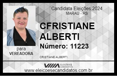 Candidato CRISTIANE ALBERTI 2024 - MARAU - Eleições