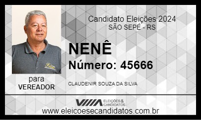 Candidato NENÊ 2024 - SÃO SEPÉ - Eleições