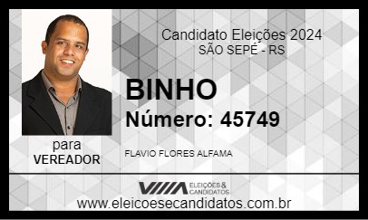 Candidato BINHO 2024 - SÃO SEPÉ - Eleições